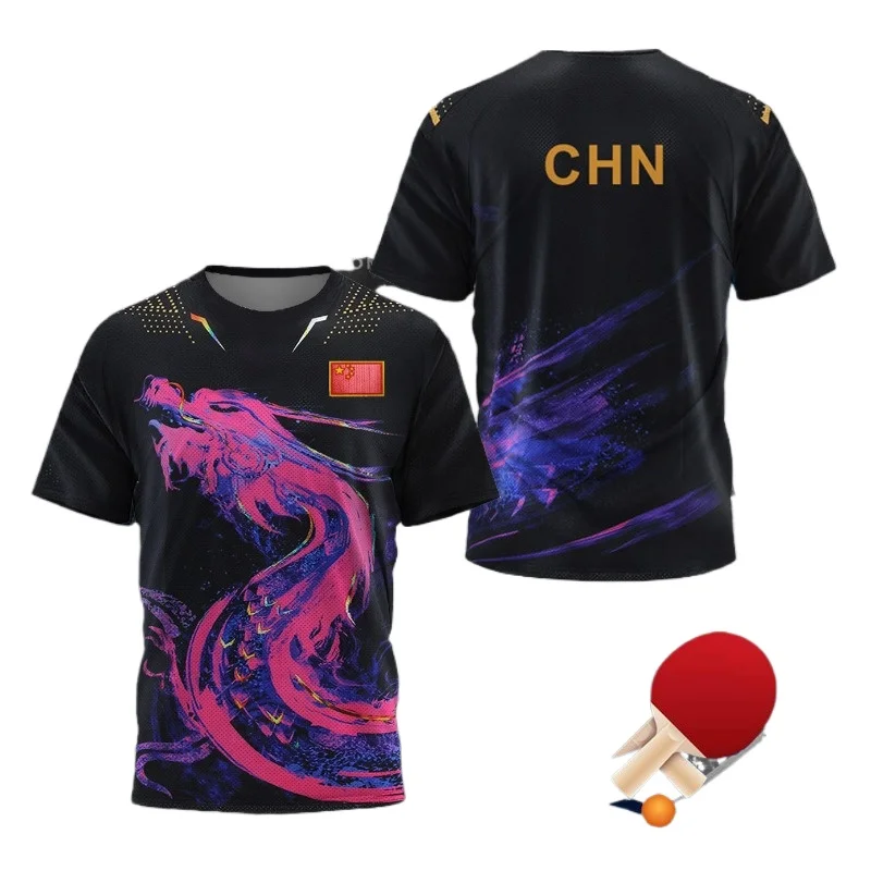 Badminton Rank - Camiseta Gráfica de Tênis de Mesa