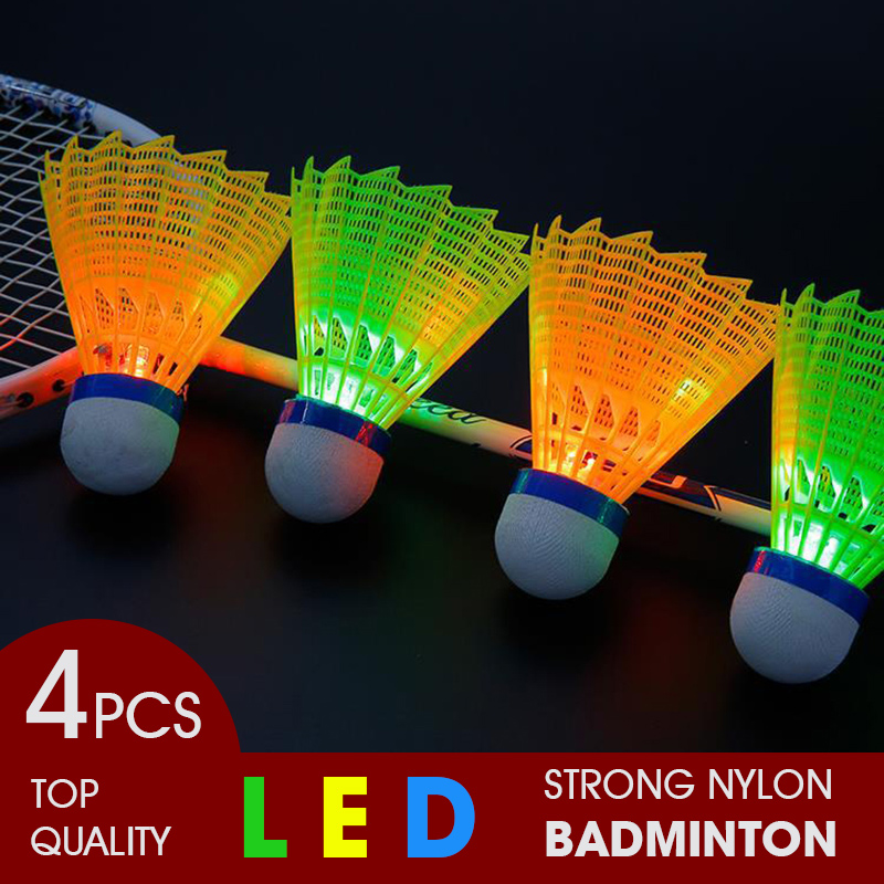 Badminton Nylon Shuttlecock - Welkin-balões de nylon brilhantes, 4 peças,