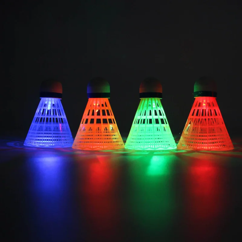 6 pçs led badminton brilho no  - Badminton Nylon Shuttlecock avaliação e preço