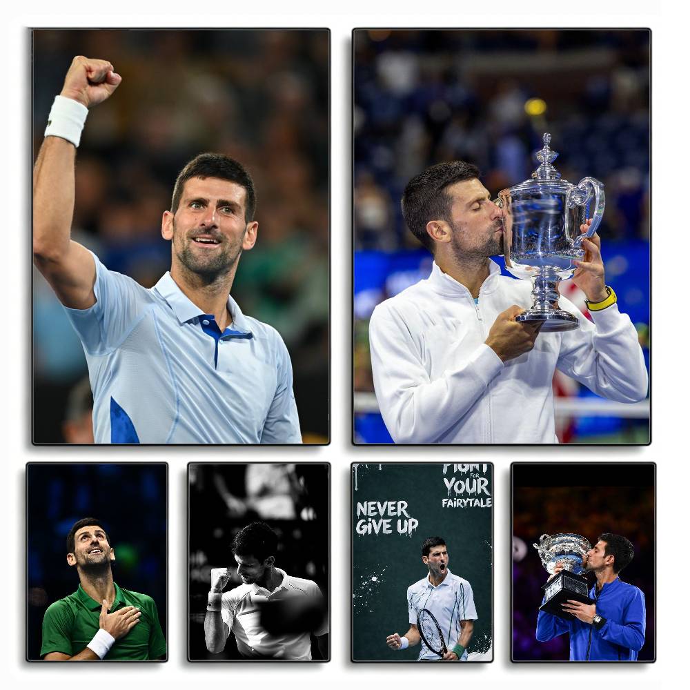 Pôster N-Novak Tennis Legend D - Badminton Quotes avaliação e preço