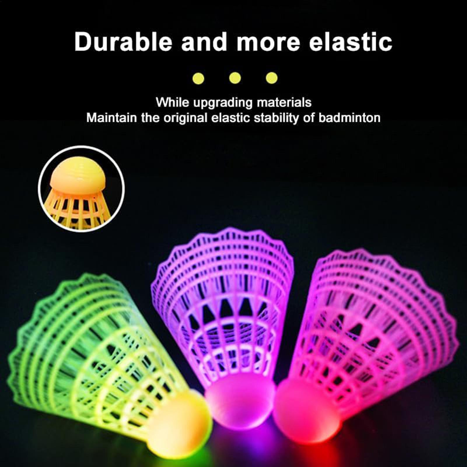 3pcs Bolas de Badminton LED Co - Badminton Nylon Shuttlecock avaliação e preço