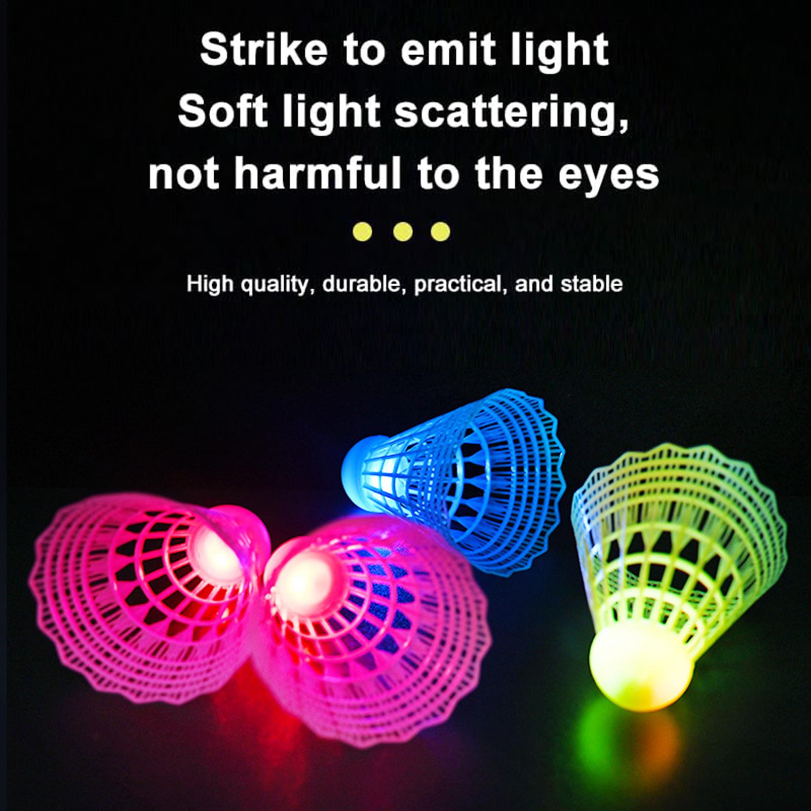 3pcs Bolas de Badminton LED Co - Badminton Nylon Shuttlecock avaliação e preço